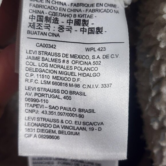 Levis Sherpa Trucker Jacket Mens Small Blue Denim Lined Warm PC9 16365-0029 - Picture 6 of 12